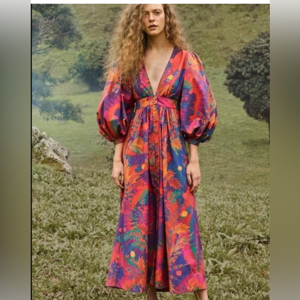 FARM Rio  Tie Dye Forest Maxi Dress